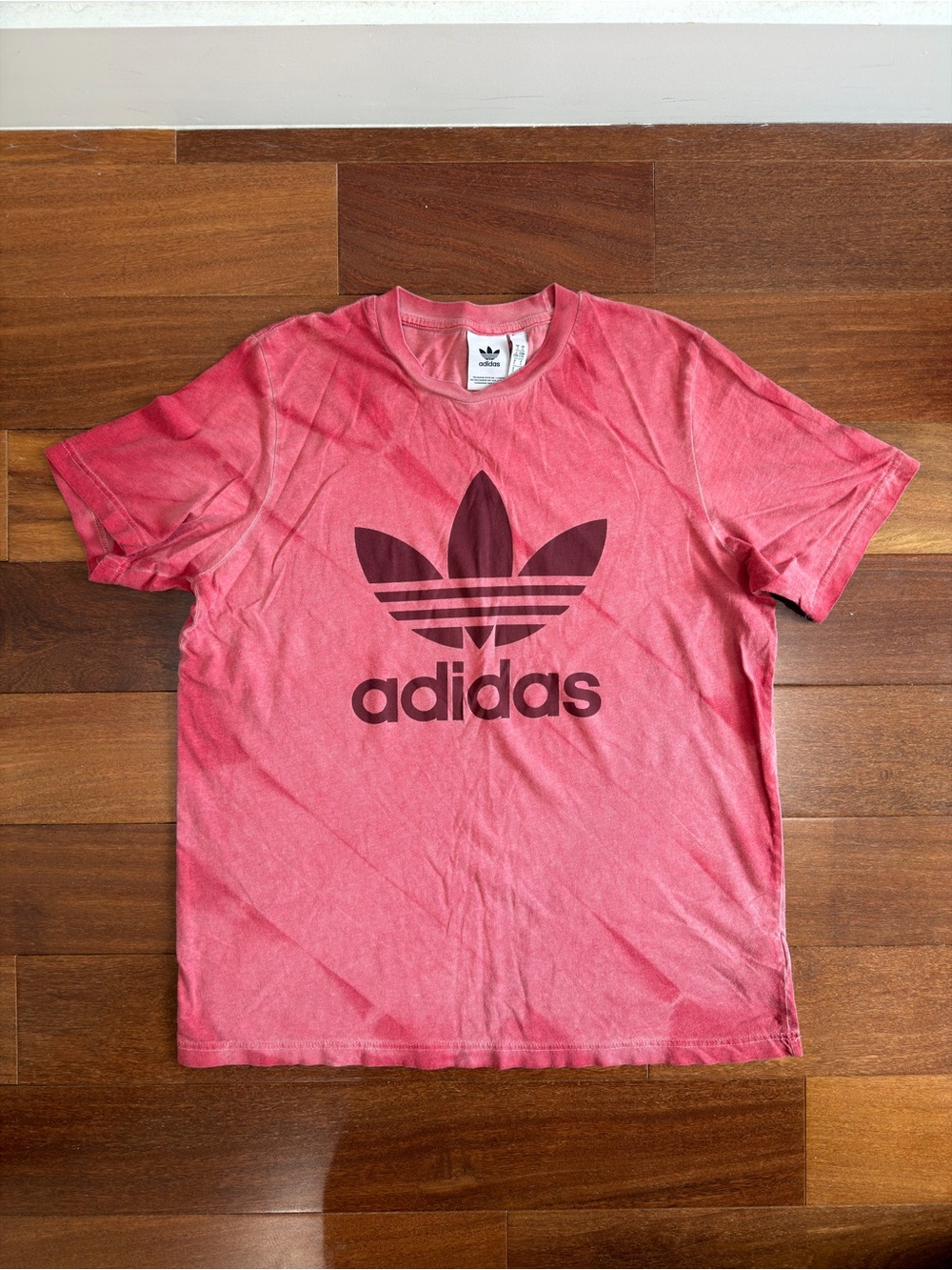 adidas Pink Trefoil Tag Crewneck T-Shirt